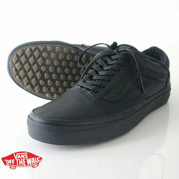 vans leather school shoes